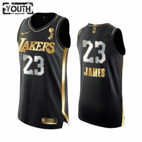 Dres Los Angeles Lakers LeBron James 23 2020-21 Crna Golden Edition Swingman - Dječji